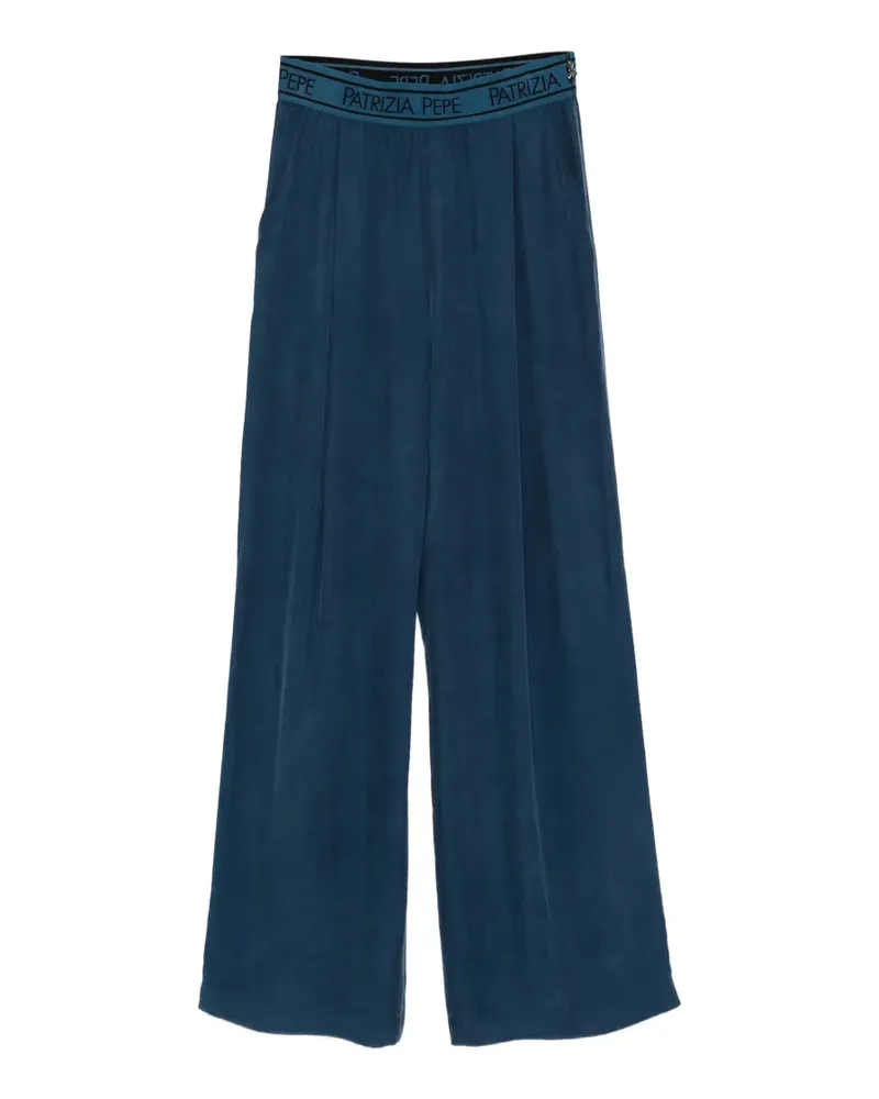 Patrizia Pepe elastic-waistband fluid palazzo pants - Blau Blau