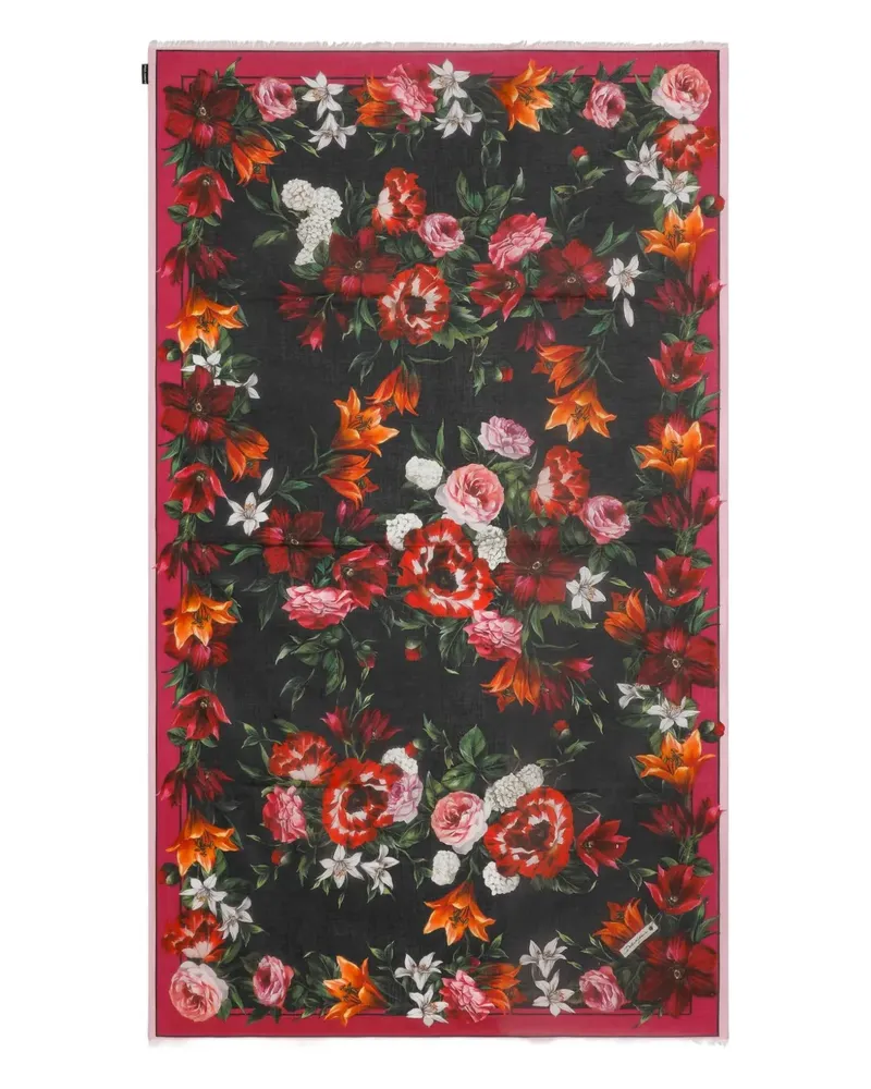 Dolce & Gabbana Strandtuch mit Blumen-Print - Rot Rot