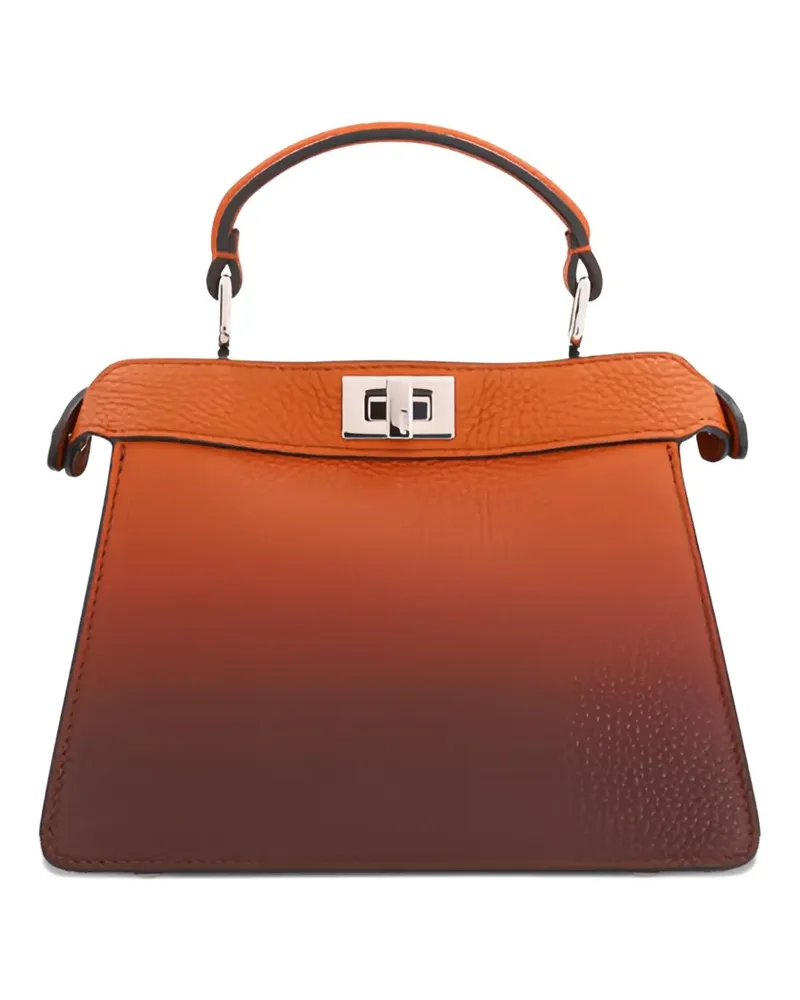 Fendi mini Peekaboo ISeeU leather tote bag - Braun Braun