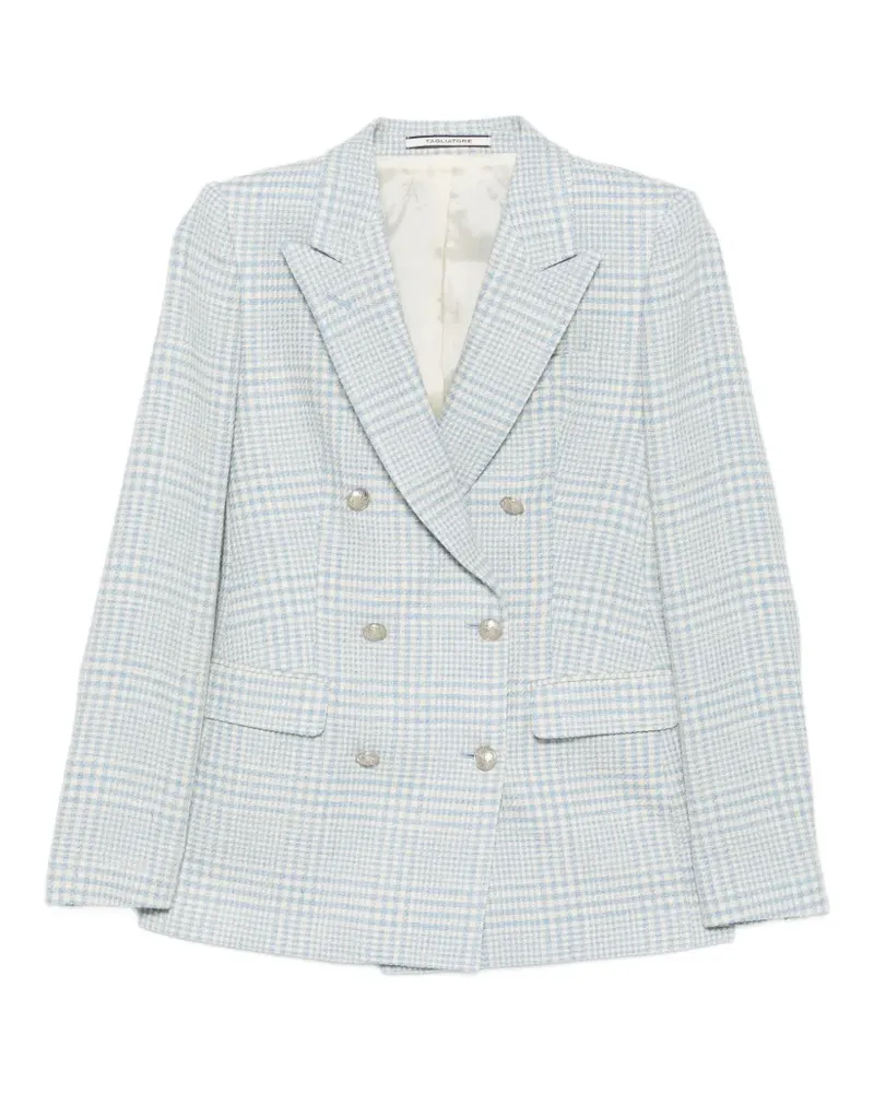 Tagliatore Parigi checked double-breasted blazer - Blau Blau