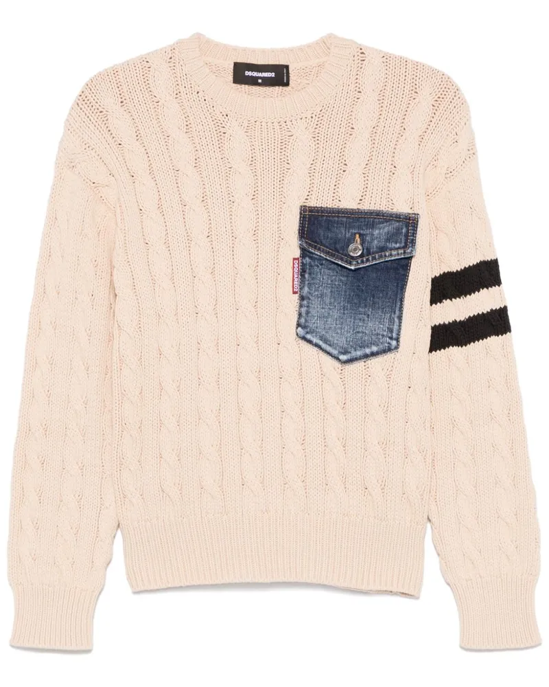 Dsquared2 Pullover mit Taschendetail - Nude Nude