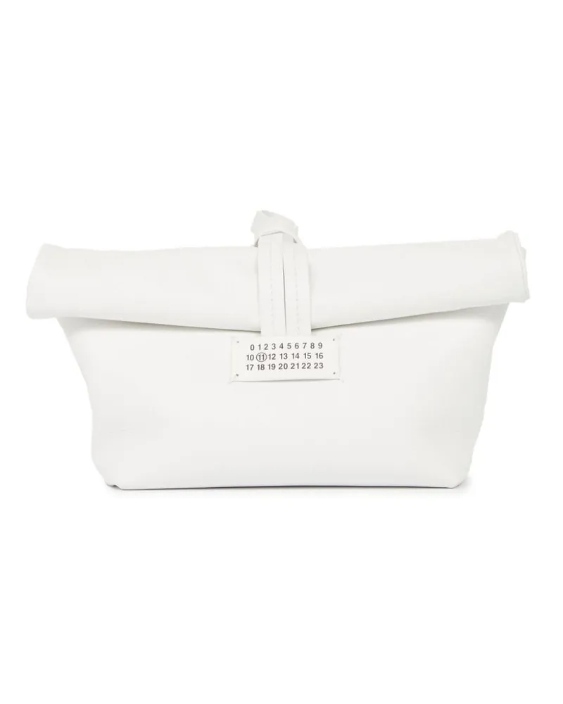 Maison Margiela Paper Clutch mit Klappe - Weiß Weiß