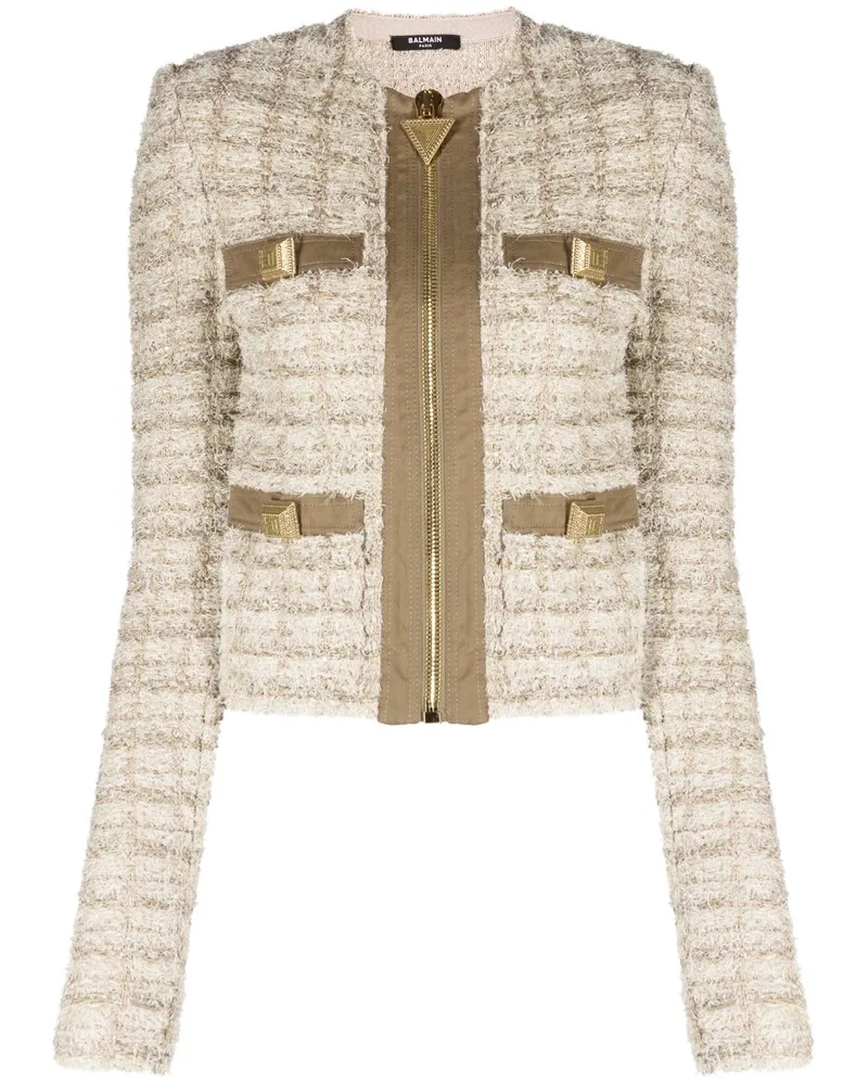 Balmain Jacke mit Reißverschluss - Grün Grün