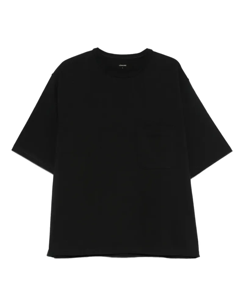Christophe Lemaire T-Shirt mit aufgesetzter Tasche - Schwarz Schwarz