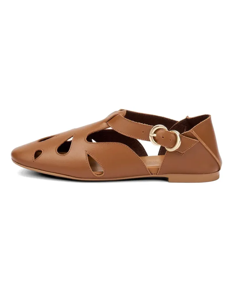 FRAU cut-out leather sandals - Braun Braun