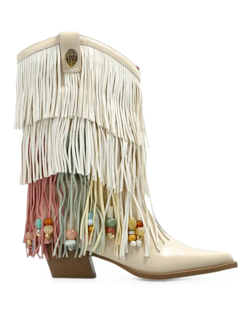 Kurt Geiger Cowboystiefel mit Fransen - Nude Nude