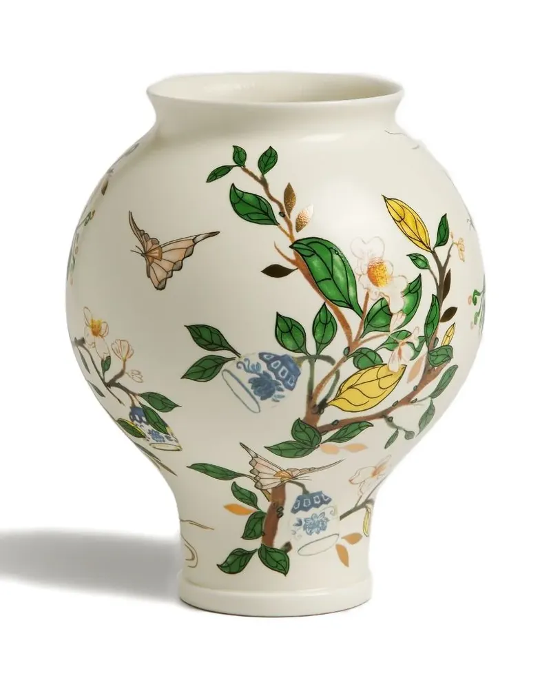 Shanghai Tang Tang Garden Blumenvase mit Schmetterlingprint - Nude Nude