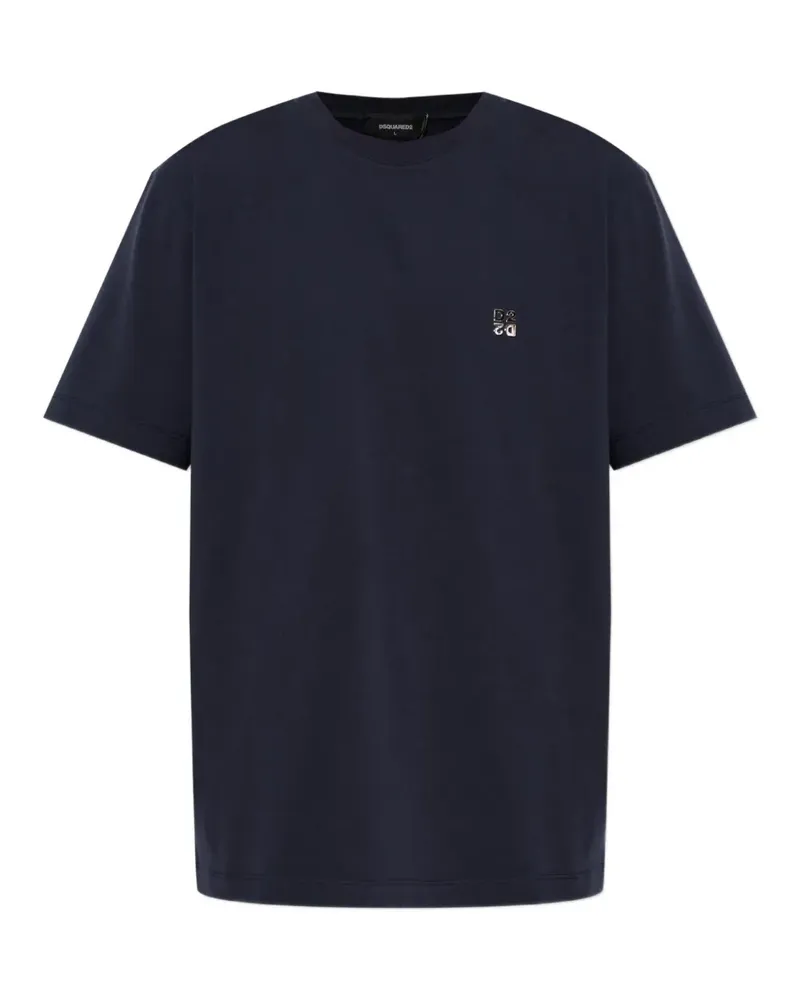 Dsquared2 logo-detail round-neck T-shirt - Blau Blau