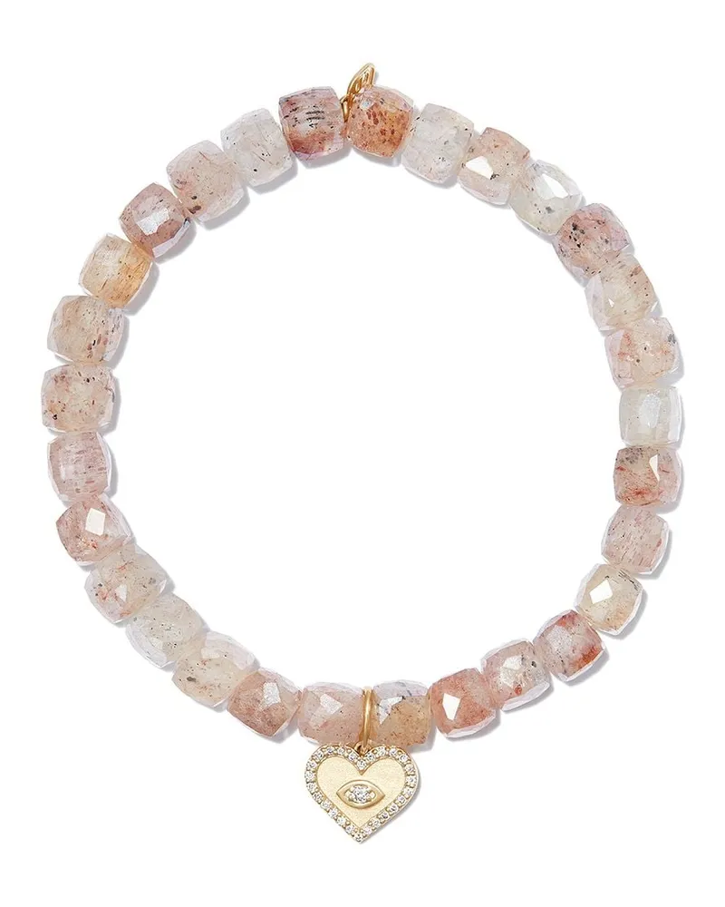 Sydney Evan Perlenarmband aus Quarz mit 14kt Gelbgold-Diamantanhänger Gold