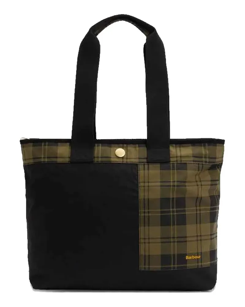 Barbour Mya patchwork tartan tote bag - Schwarz Schwarz