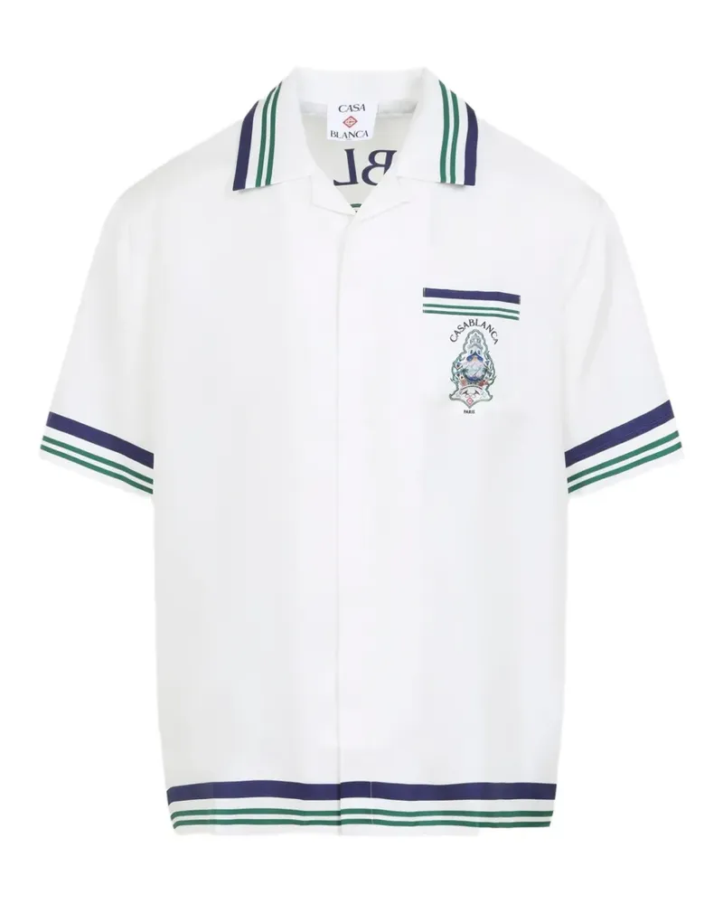 Casablanca Paris Hotel Emblem silk shirt - Weiß Weiß