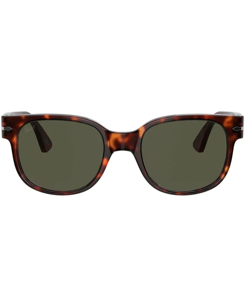 Persol Sonnenbrille mit eckigem Gestell - Braun Braun