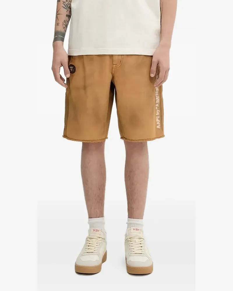BAPE Cargo-Shorts mit Stickerei - Nude Nude