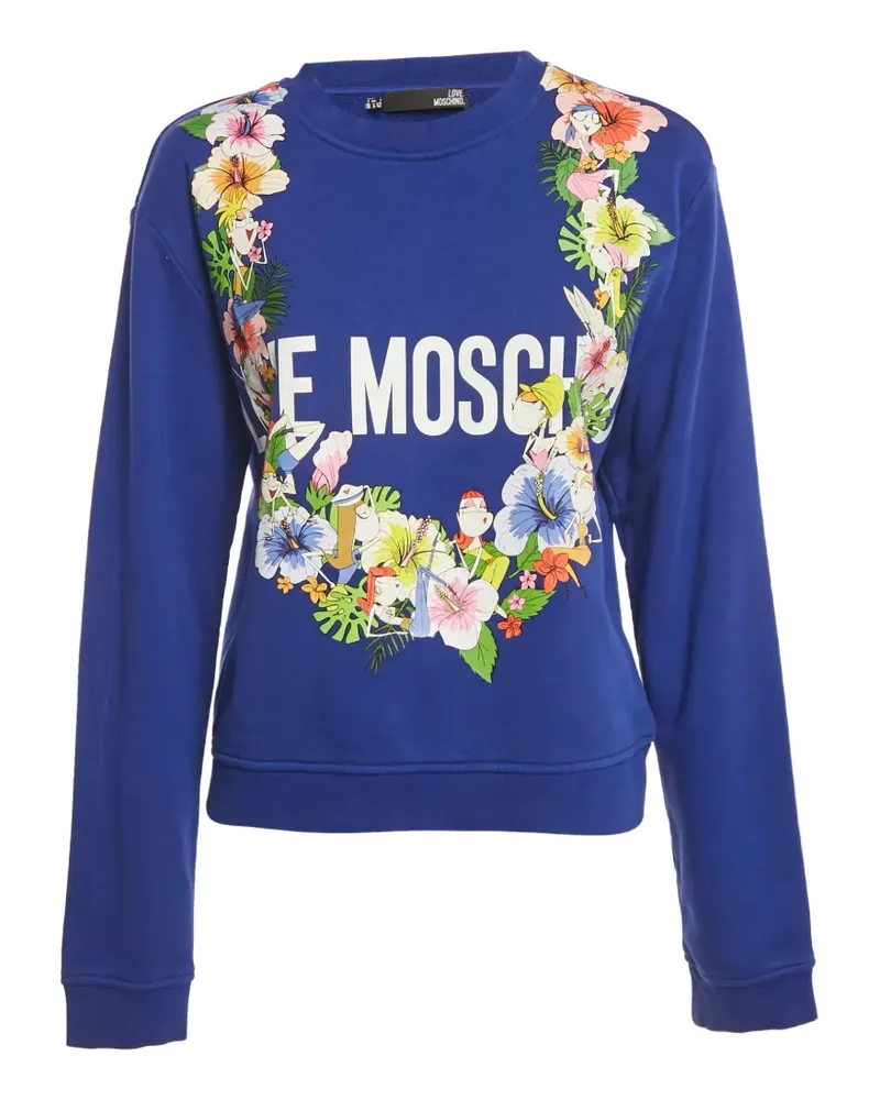 Moschino Sweatshirt mit Blumen-Print - Blau Blau