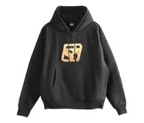 Hoodie mit grafischem Print - Schwarz
