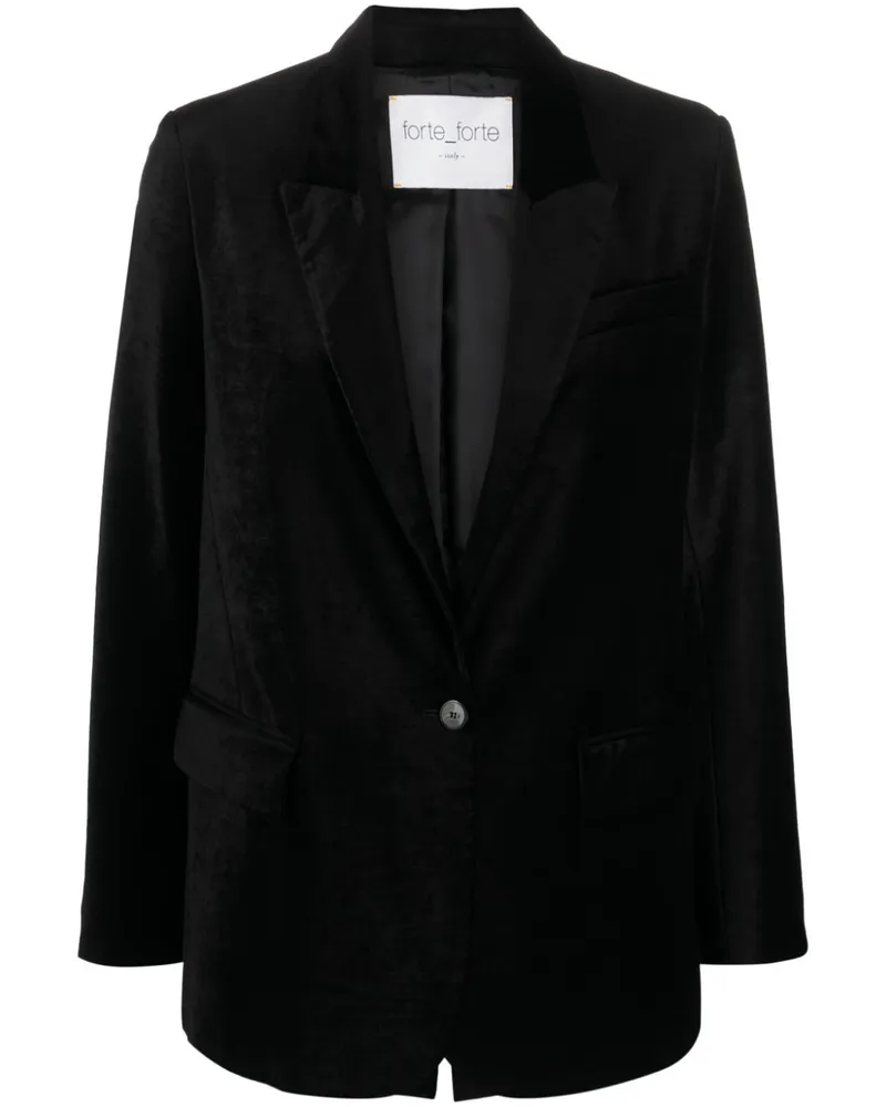 forte_forte Einreihiger Blazer Schwarz