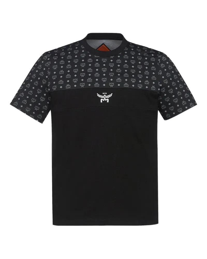 MCM T-Shirt mit Monogramm-Print - Schwarz Schwarz