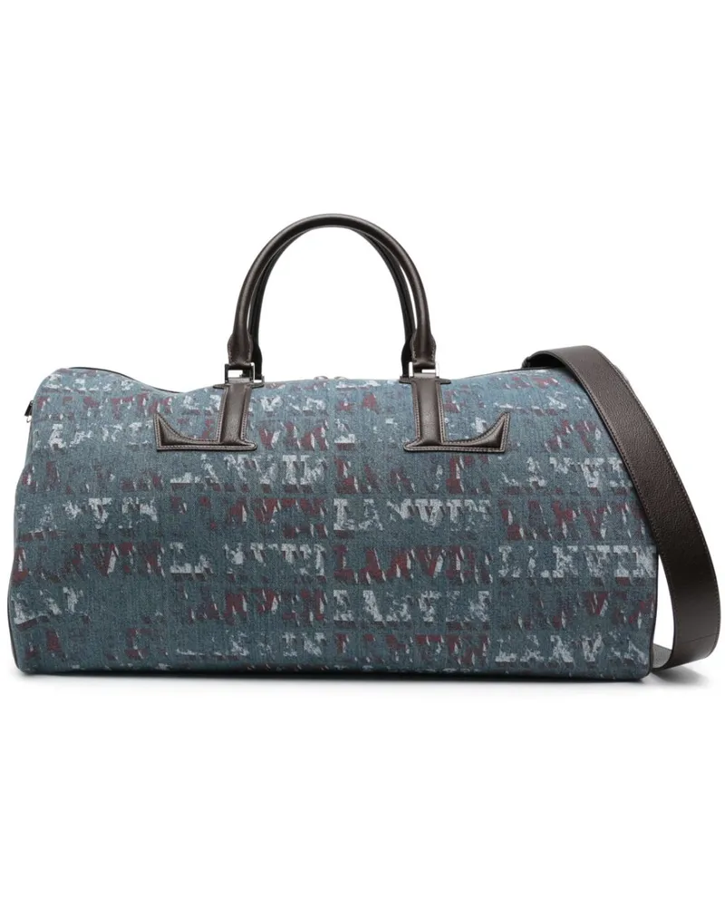 Lanvin x Future Reisetasche mit Monogrammmuster Blau