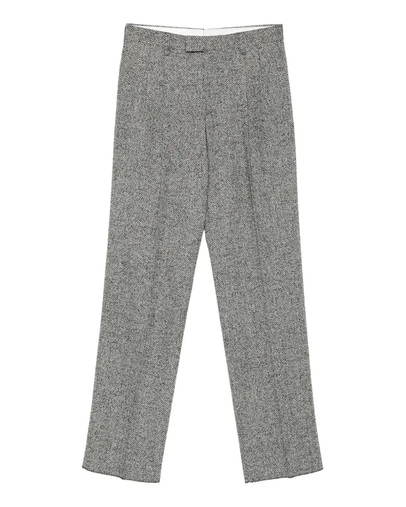 LARDINI Hose mit Fischgrätenmuster - Grau Grau