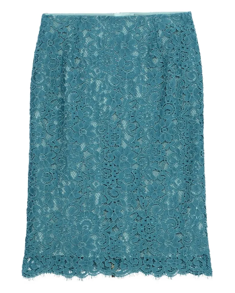 Blumarine Bleistiftrock aus Spitze - Blau Blau