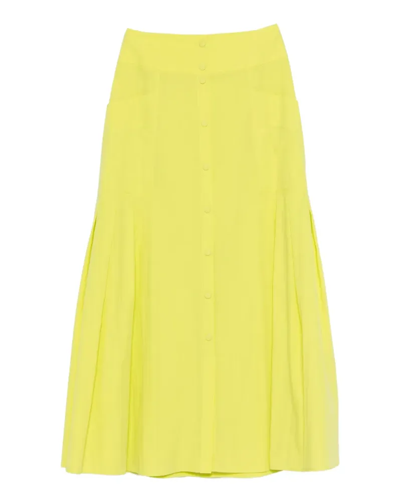 Patrizia Pepe pleated midi skirt - Gelb Gelb