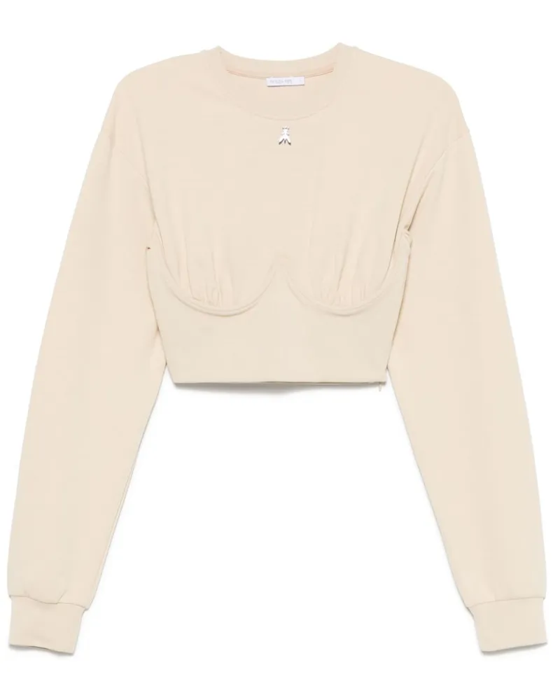 Patrizia Pepe Cropped-Sweatshirt - Nude Nude