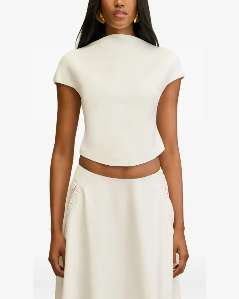 Cult Gaia Virginiana Cropped-T-Shirt - Weiß Weiß