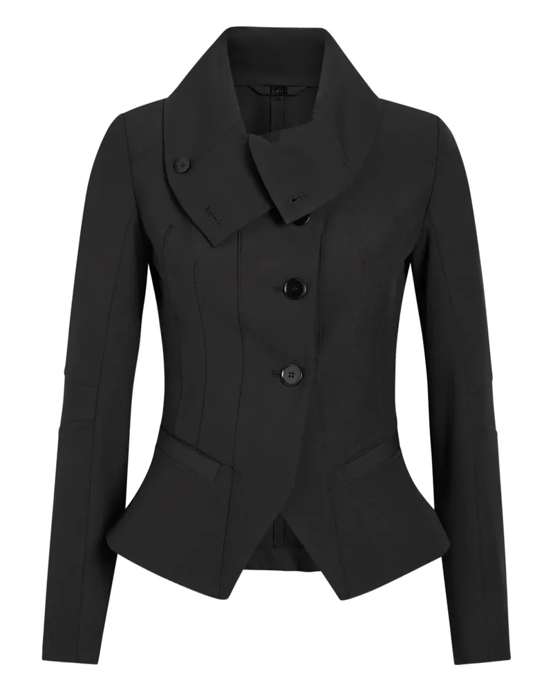 HIGH asymmetrical-neckline fitted jacket - Schwarz Schwarz