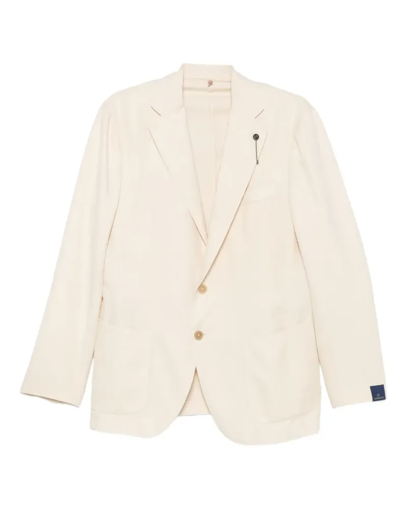 Biagio Santaniello notched-lapels single-breasted suit - Nude Nude