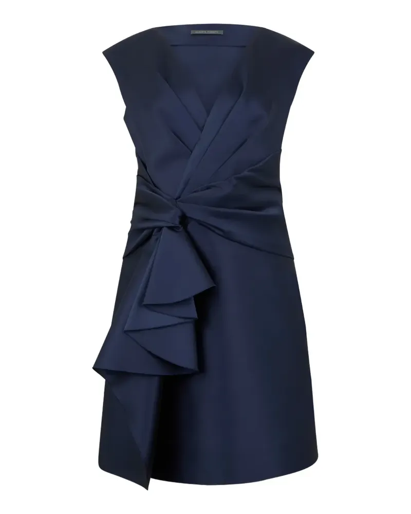 Alberta Ferretti draped ruffled mini dress - Blau Blau