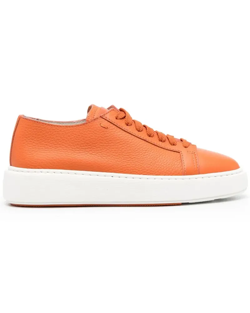 Santoni Sneakers mit Schnürung - Orange Orange