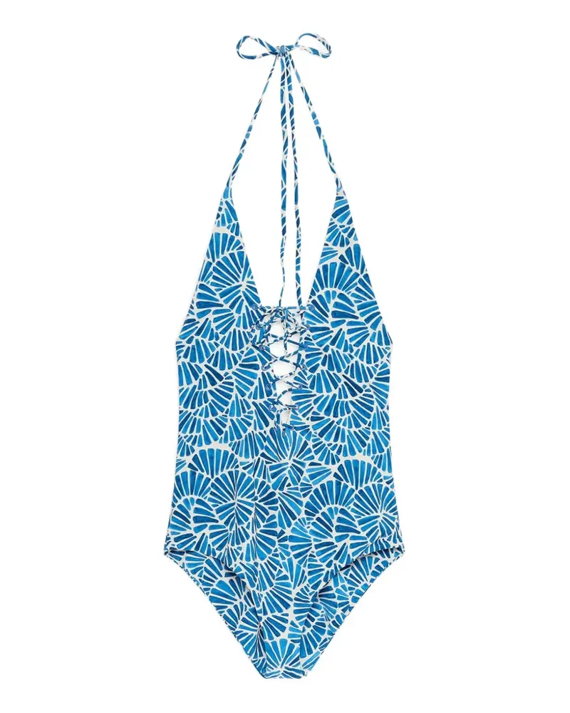 Maliparmi Badeanzug mit Schnürung - Blau Blau