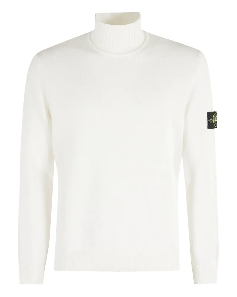 Stone Island Pullover mit Stehkragen - Weiß Weiß