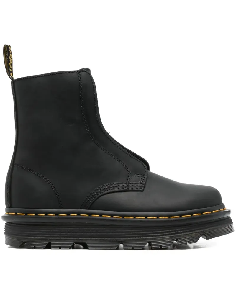Dr.Martens laceless slip-on leather boots - Schwarz Schwarz