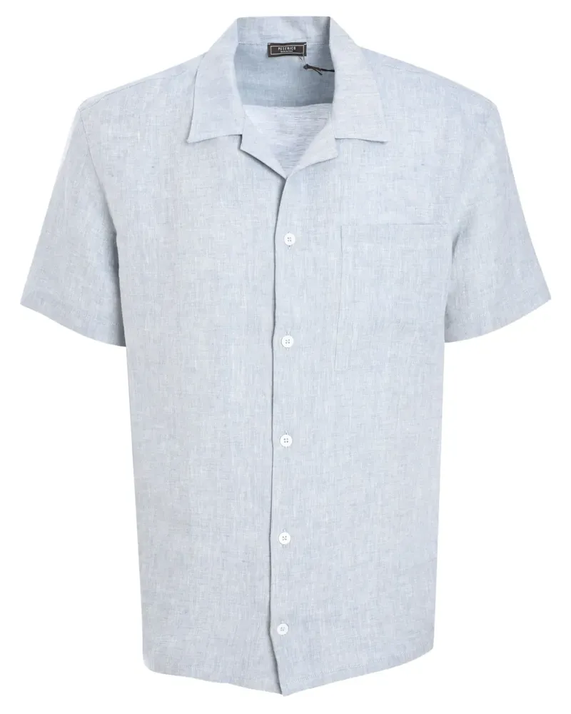 Peserico Hemd aus Leinen - Blau Blau