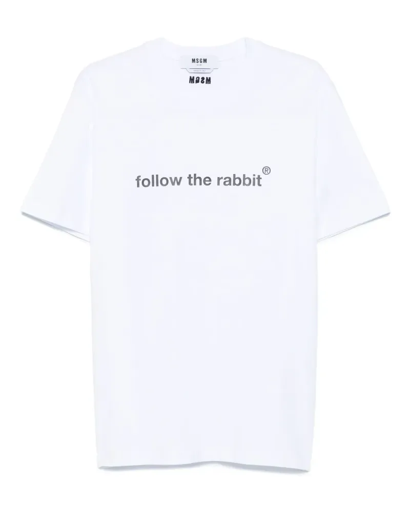 MSGM T-Shirt mit Print - Weiß Weiß