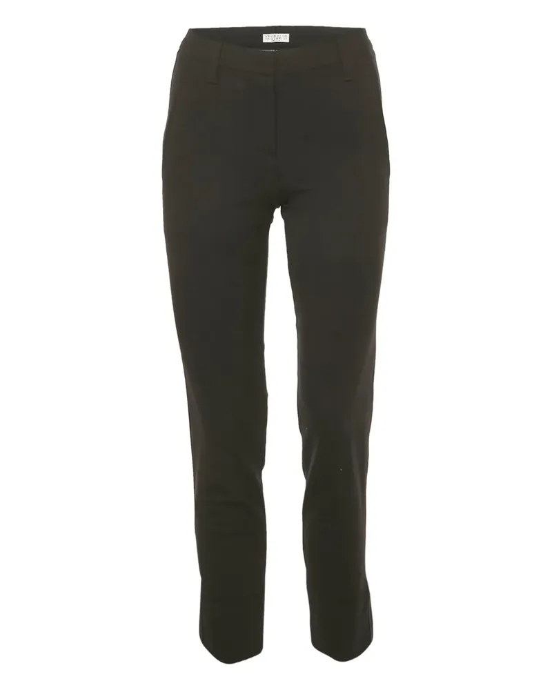Brunello Cucinelli Monili four-pocket tapered trousers - Schwarz Schwarz