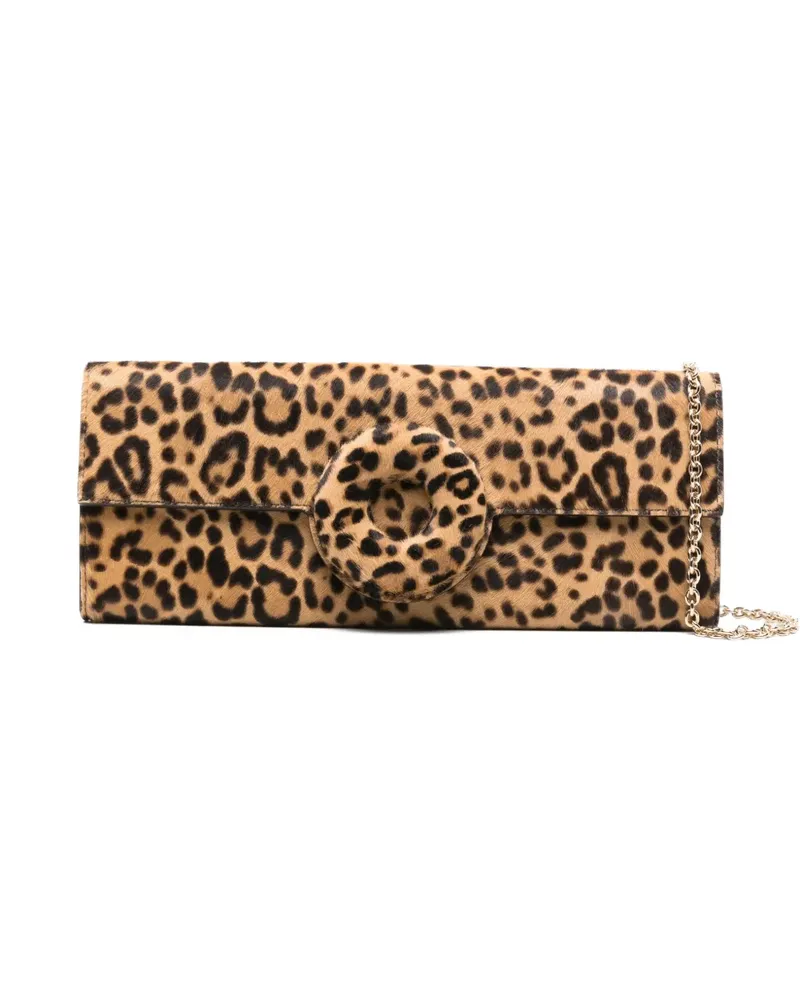 Aquazzura Clutch mit Leoparden-Print - Braun Braun