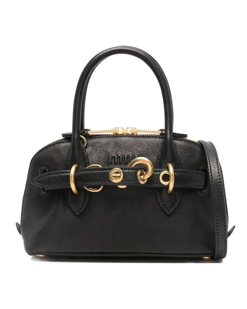 Miu Miu Top Handle Buckle Shoulder Bag - Schwarz Schwarz