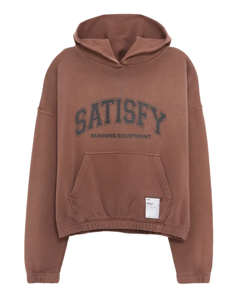 Satisfy logo-print hoodie - Braun Braun