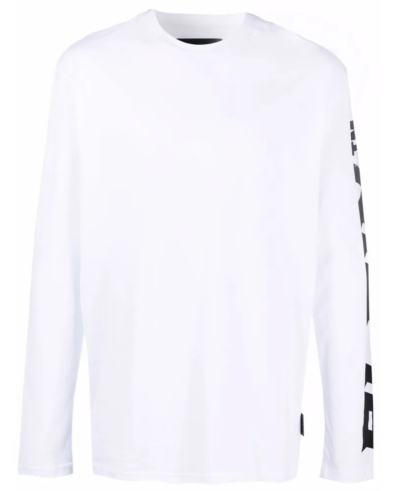 Philipp Plein Langarmshirt mit rundem Ausschnitt - Weiß Weiß
