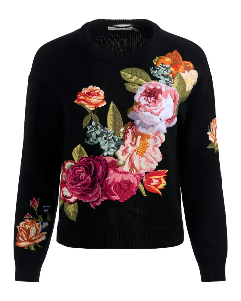 Alice + Olivia floral-pattern sweater - Schwarz Schwarz