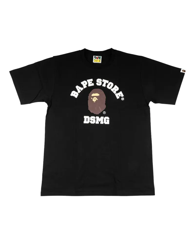BAPE logo-print cotton T-shirt - Schwarz Schwarz