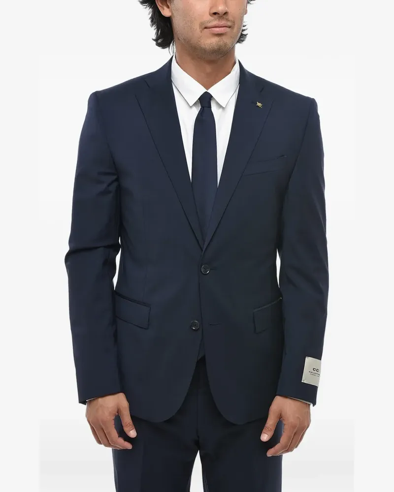 Corneliani single-breasted flap-pocket suit - Blau Blau