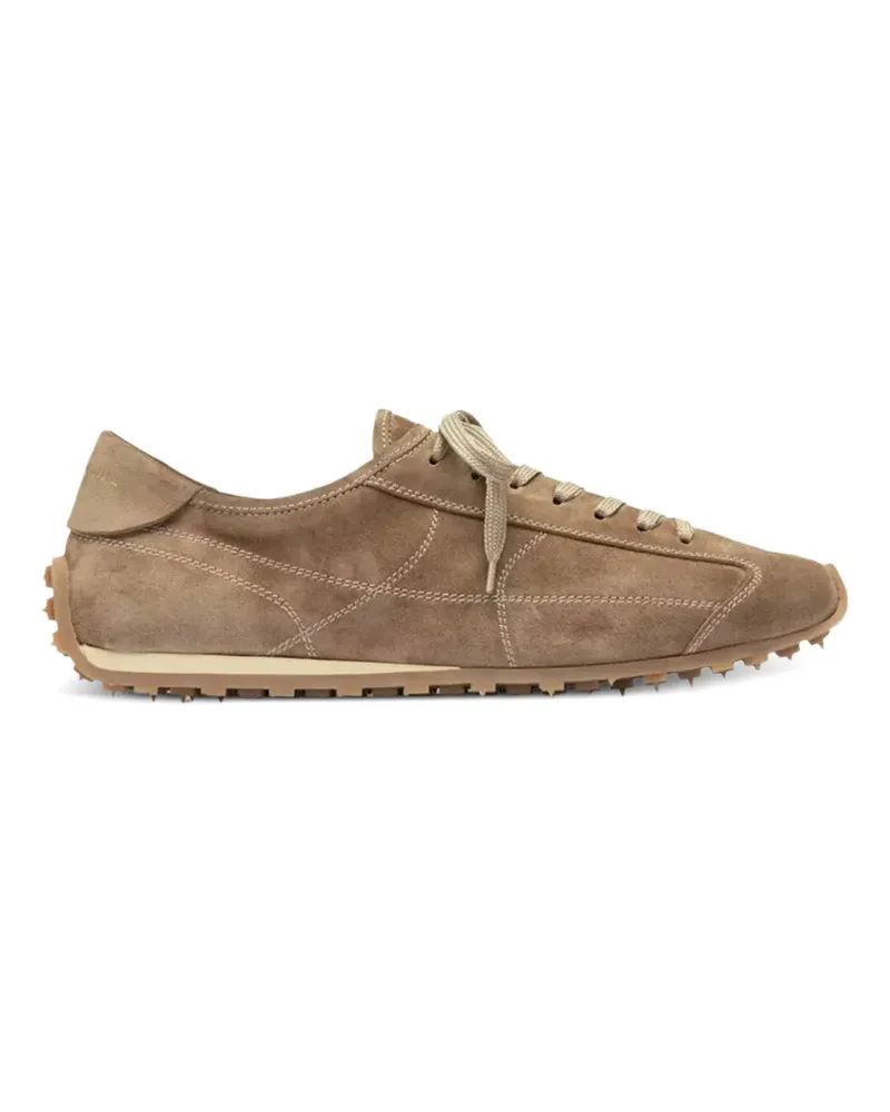 Officine Creative Italia suede panelled sneakers - Nude Nude
