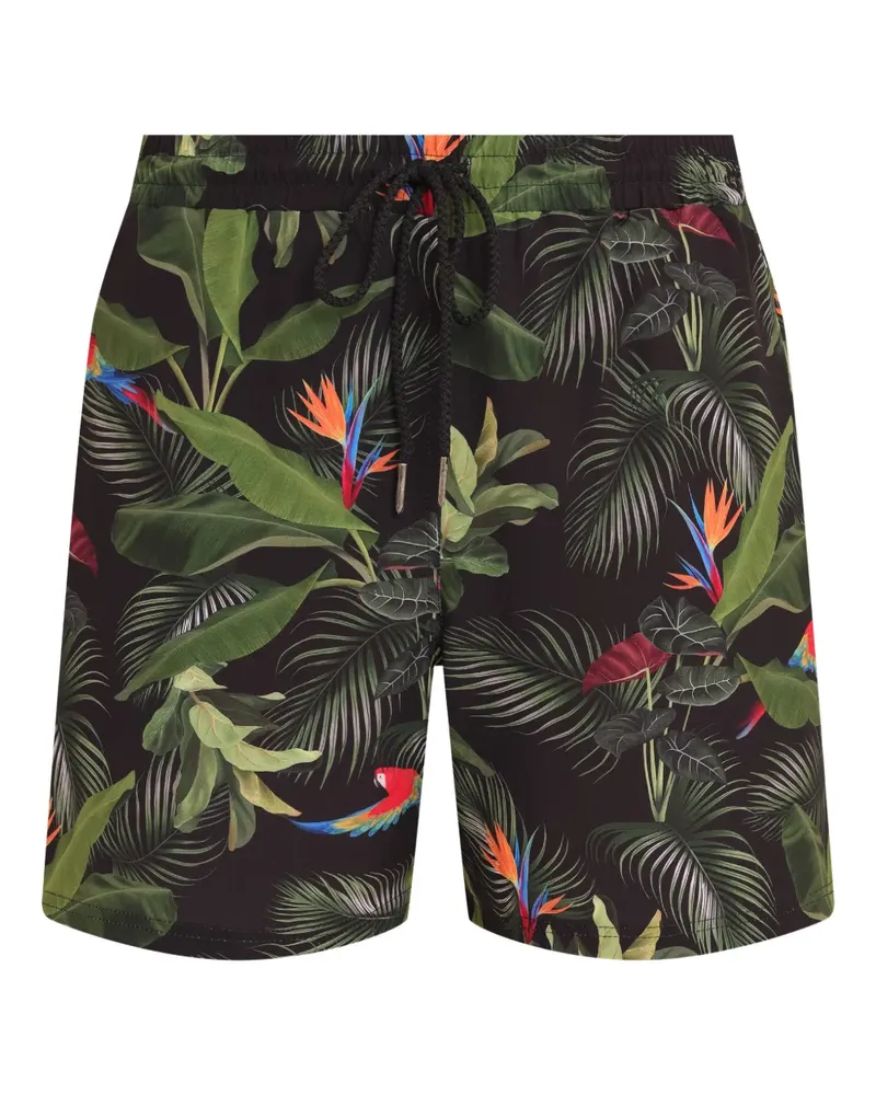 Lygia & Nanny Gil Badeshorts mit Blumen-Print - Schwarz Schwarz