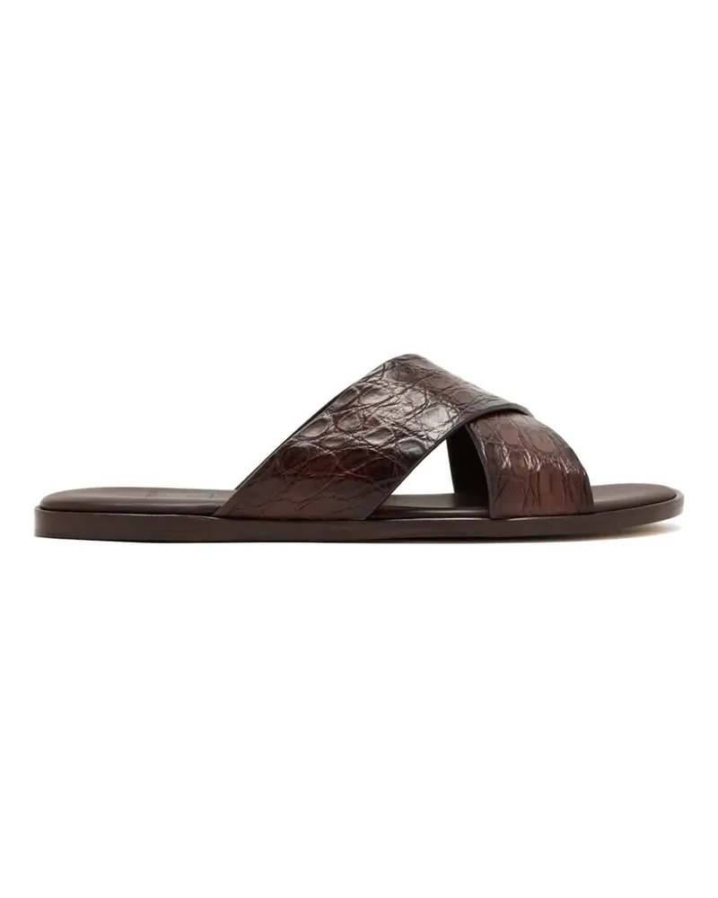Magnanni criss-cross leather sandals - Braun Braun