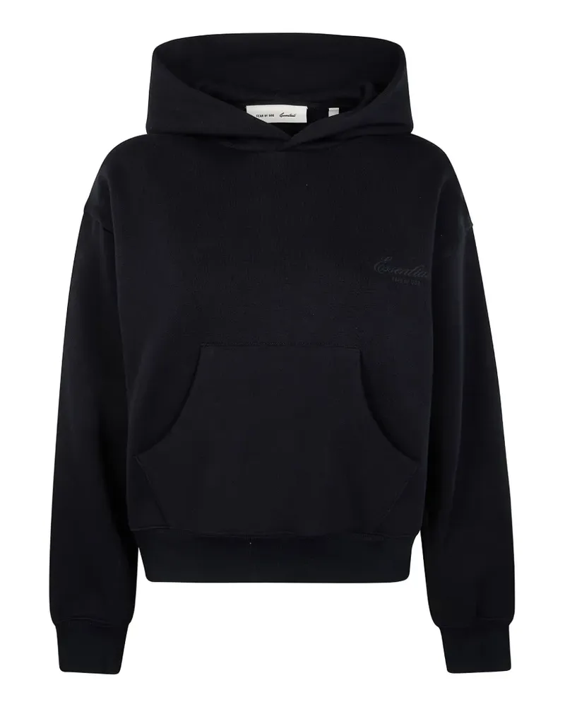 Fear of God logo-print hoodie - Schwarz Schwarz