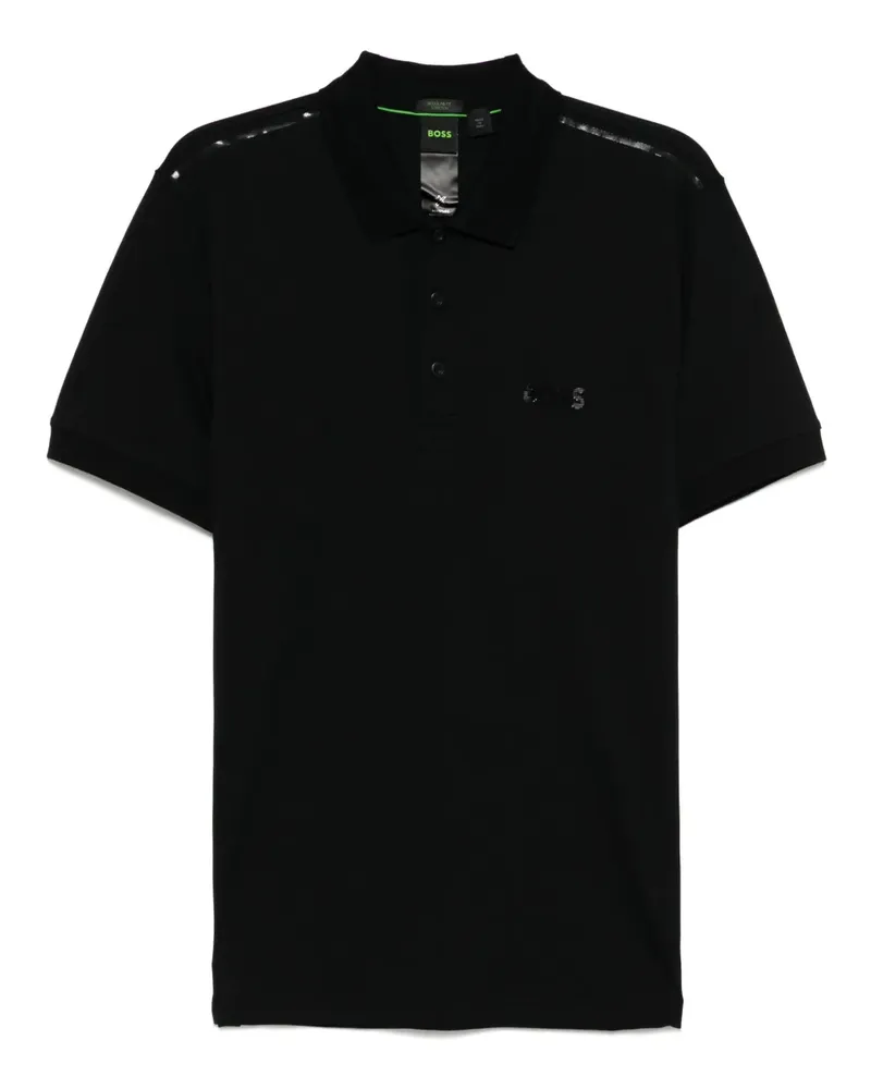 HUGO BOSS Paddy Poloshirt mit Spiegel - Schwarz Schwarz