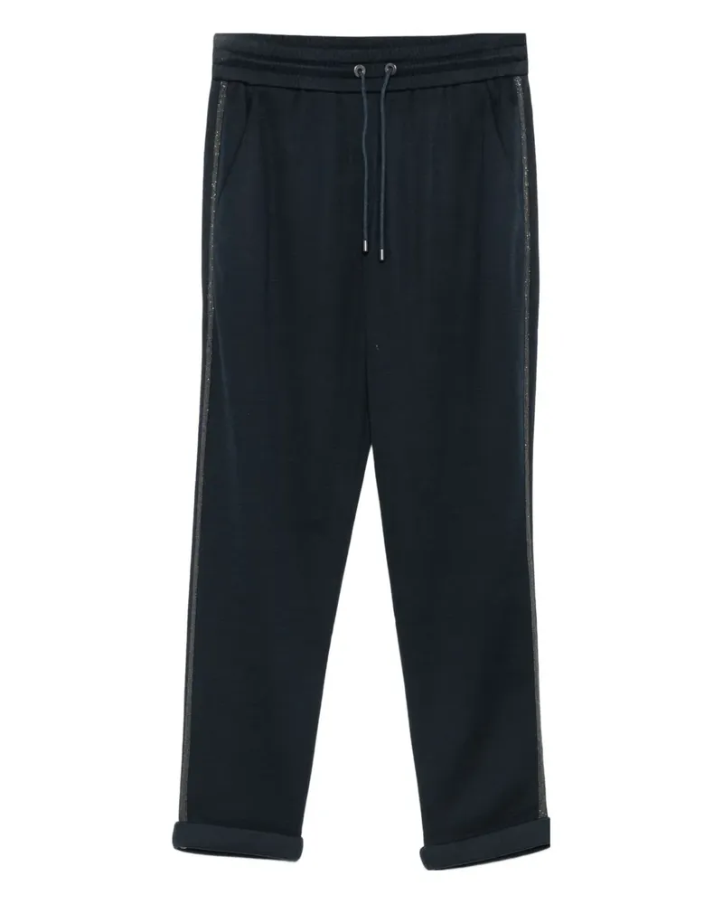 Brunello Cucinelli Jogginghose mit Monili-Kette - Blau Blau
